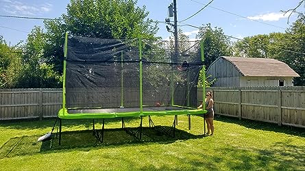 Arctic Scorpion 10x17 FT Rectangular Trampoline with Basketball Hoop