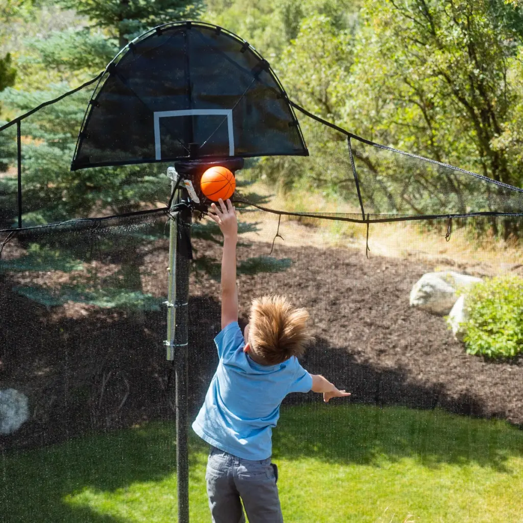 JumpTastic Trampoline Basketball Hoop