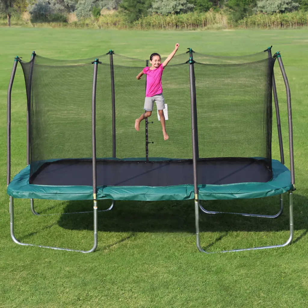 Skywalker Trampolines - Rectangle Jump-N-Dunk Trampoline With Enclosure – Best Budget-Friendly Trampoline For Gymnastics