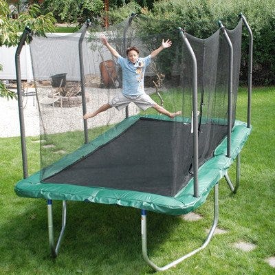 Upper Bounce Rectangle Trampoline with Premium Top-Ring Enclosure System