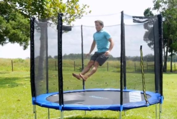 SereneLife ASTM Approved Trampoline with Net Enclosure