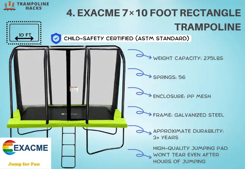 Exacme 7×10 Foot Rectangle Trampoline