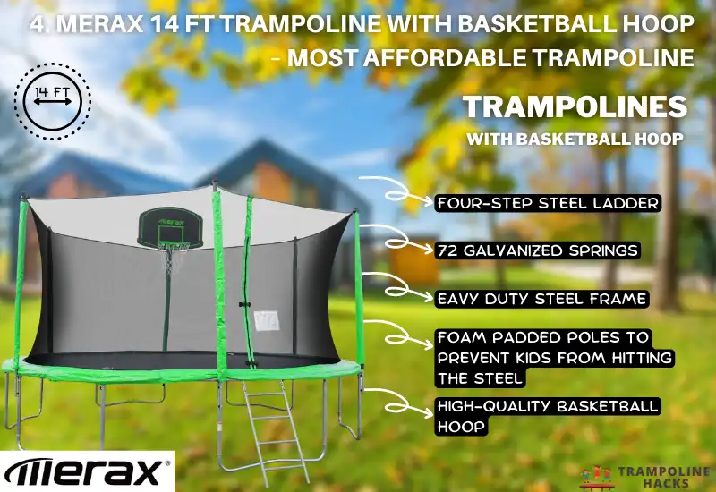 Merax 14 FT Trampoline with Basketball Hoop – Most Affordable Trampoline