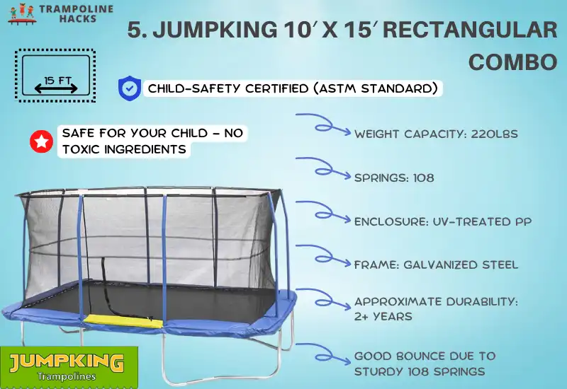  JumpKing 10′ x 15′ Rectangular Combo