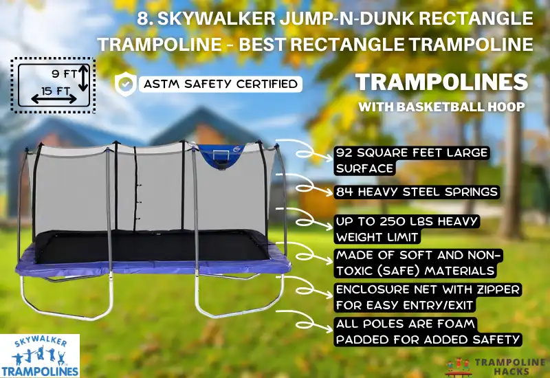  Skywalker Jump-N-Dunk Rectangle Trampoline