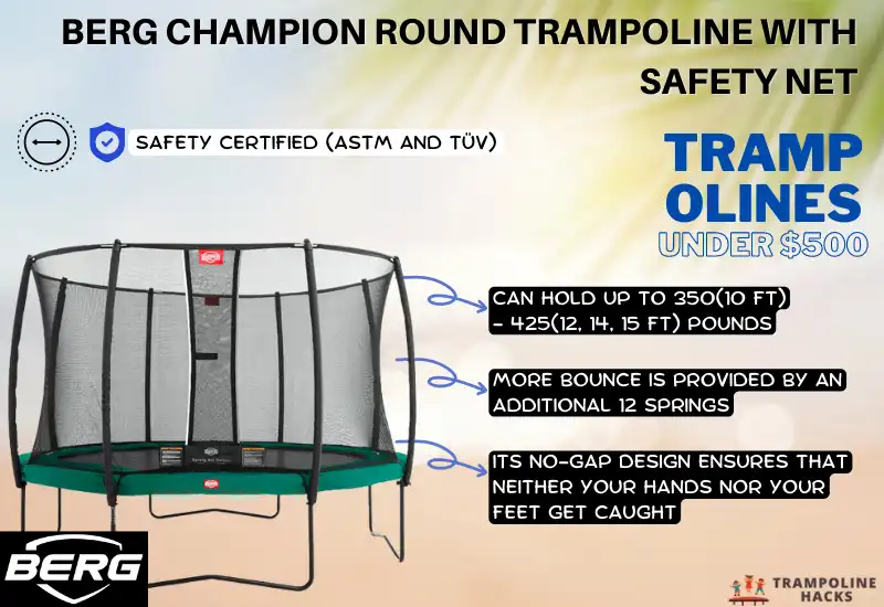 Berg Champion Round Trampoline With Safety Net