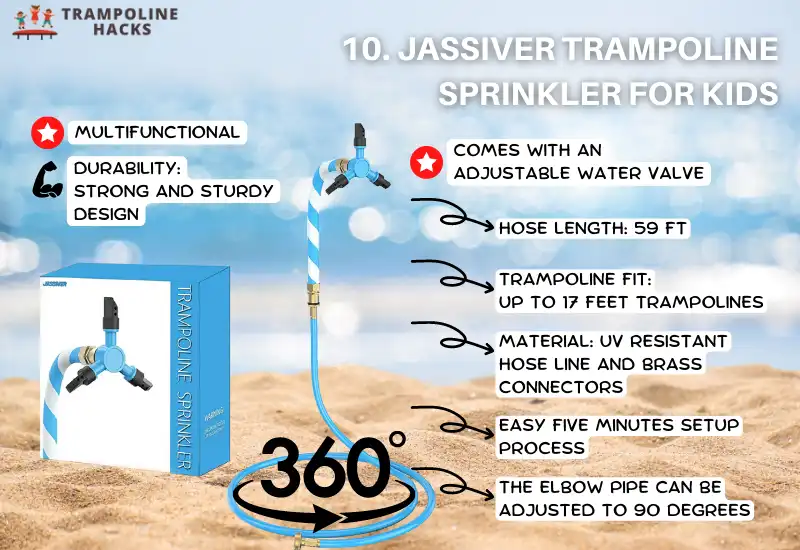 JASSIVER Trampoline Sprinkler for Kids