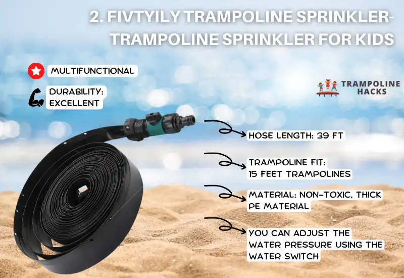 Fivtyily Trampoline Sprinkler-Trampoline Sprinkler for Kids