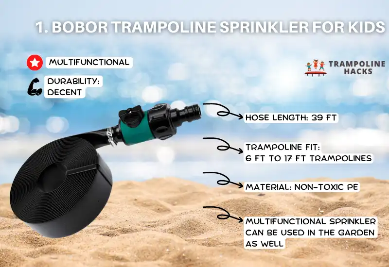 Bobor Trampoline Sprinkler for Kids