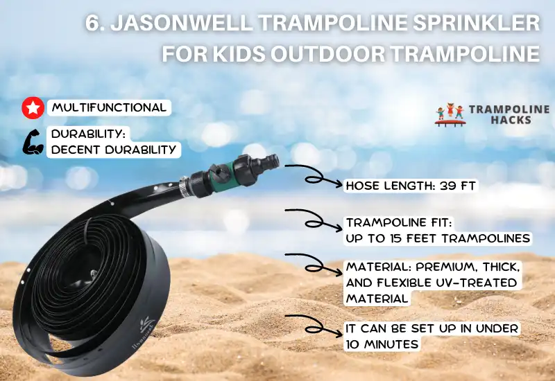 Jasonwell Trampoline Sprinkler for Kids Outdoor Trampoline