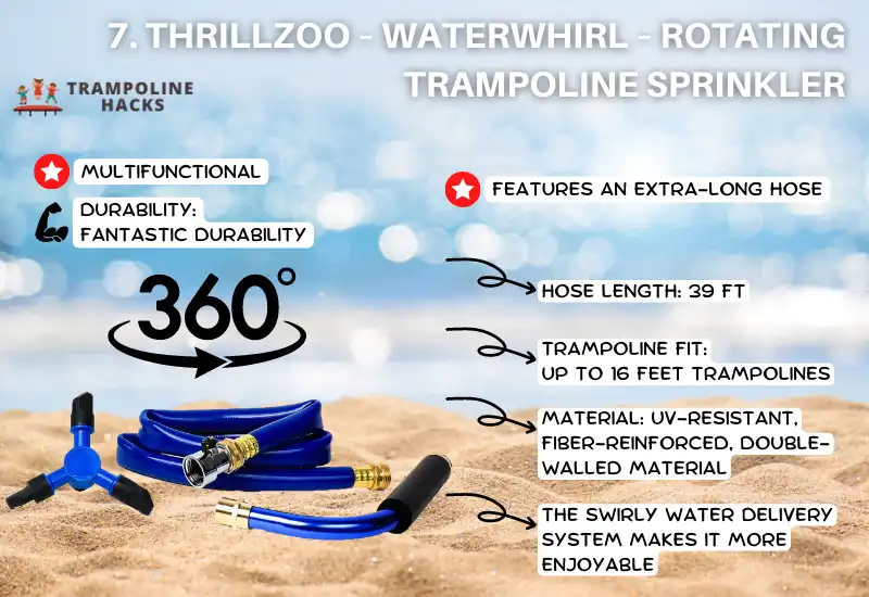 ThrillZoo - WaterWhirl – Rotating Trampoline Sprinkler