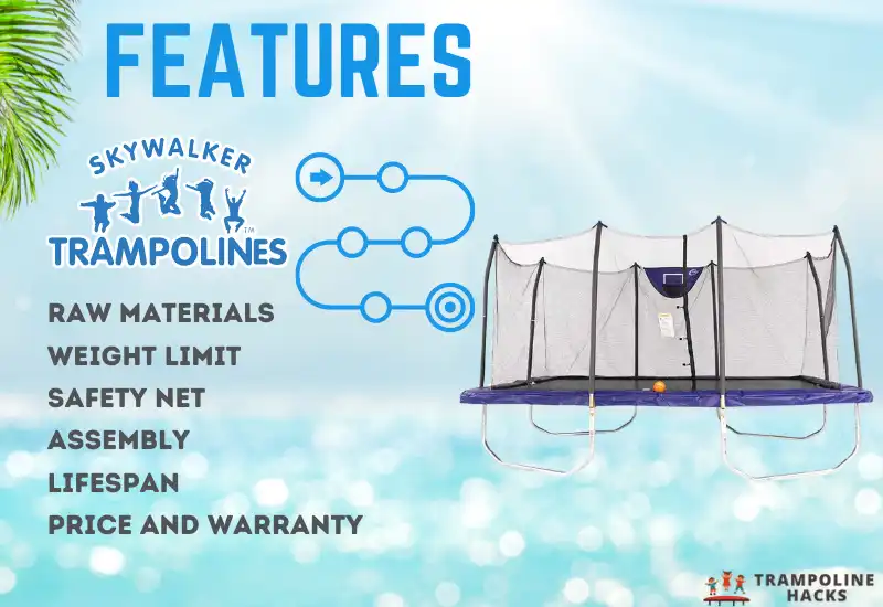 Features of Skywalker Bounce Trampoline