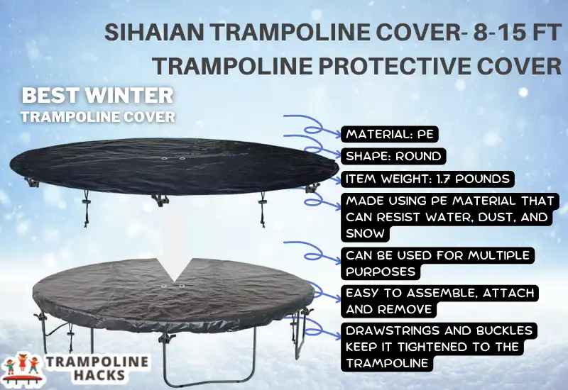 SIHAIAN Trampoline Cover- 8-15 Ft Trampoline Protective Cover