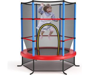 Giantex 55" Mini Kids Trampoline with Safety Enclosure Net