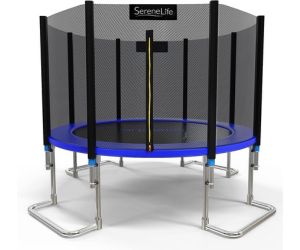 SereneLife 8 FT Trampoline with Enclosure Net