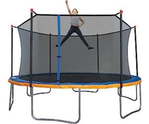 Sportspower 15 Ft Outdoor Trampoline with Safety Enclosure Net